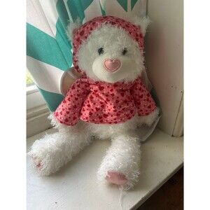 Scentsy plush buddy white bear with hearts and wings stuffed animal